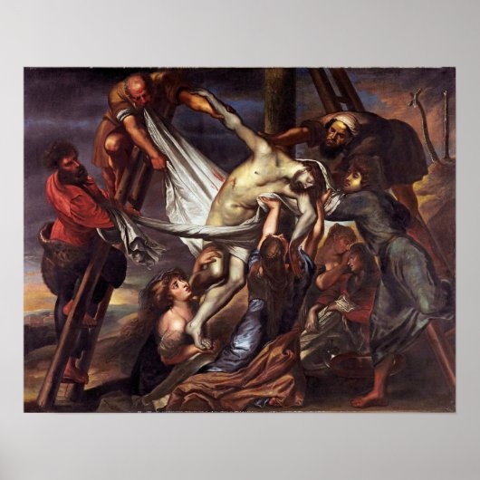 De daling van het Kruis Poster (Voorkant)