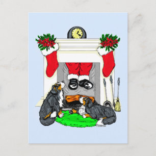 De Dalingen van de Kerstman van de Hond van MT van Feestdagenkaart