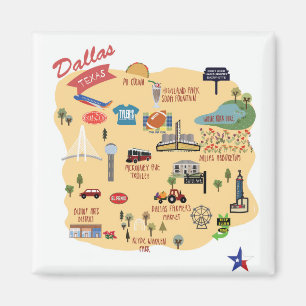 De Dallas Texas Magnet Magneet