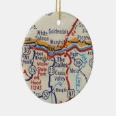 De Dalles OF Kaart Keramisch Ornament (Rechts)