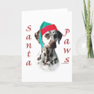 De Dalmatische Poten van de Kerstman (van de Feestdagen Kaart