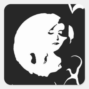 De dam vierkante sticker