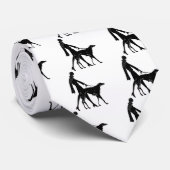 De Dame en Borzoi van het art deco Stropdas (Opgerold)