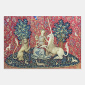 De Dame en de Eenhoorn, Zicht Inpakpapier Vel (Voorkant 3)