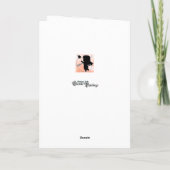 De Dame en de Ridder - Romantisch schilderij! Bedankkaart (Achterkant)