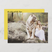 De Dame en de Tijger — Briefkaart (Voorkant / Achterkant)