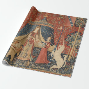 De dame en de Unicorn Cadeaupapier