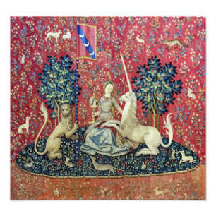 De Dame en de Unicorn. Foto Afdruk