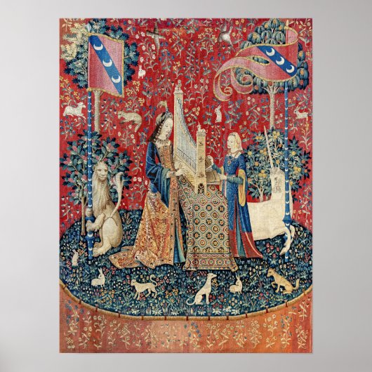 De Dame en de Unicorn, Hoorzitting Poster (Voorkant)