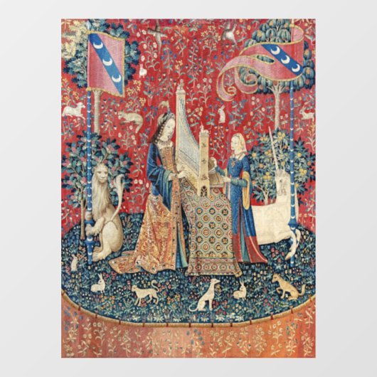 De Dame en de Unicorn, Hoorzitting Raamsticker (Vel)