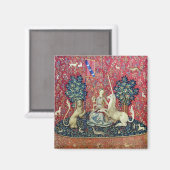 De Dame en de Unicorn. Magneet (Voorkant / Achterkant)