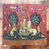 De Dame en de Unicorn. Raamsticker (Vel 2)