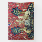 De Dame en de Unicorn. Spandoek (Verticaal)