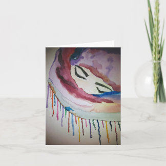 de dame in de sjaal feestdagen kaart