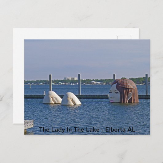 De dame in het meer - Elberta AL Briefkaart (Voorkant / Achterkant)