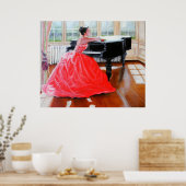 De dame in het rood poster (Keuken)