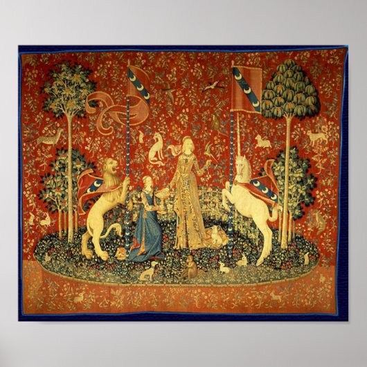 De dame met de eenhoorn poster (Voorkant)