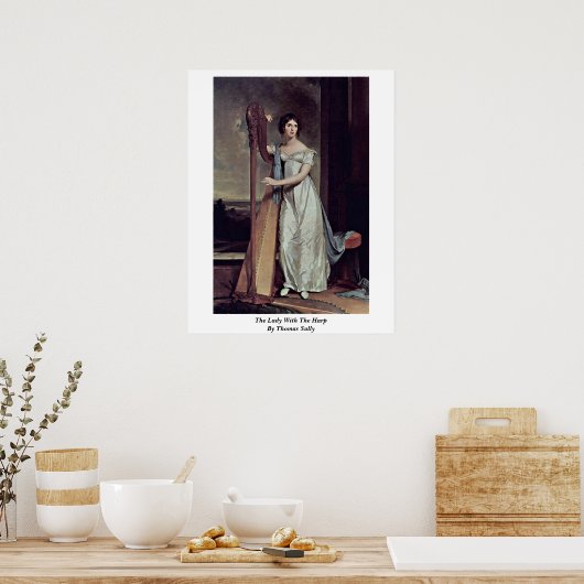De dame met de harp van Thomas Sully Poster (Keuken)