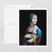 De Dame met een Ermine, Leonardo da Vinci Briefkaart (Voorkant / Achterkant)