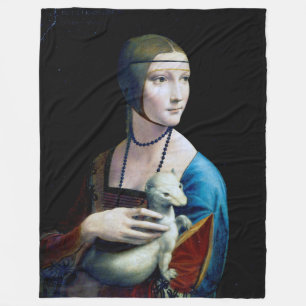 De Dame met een Ermine, Leonardo da Vinci Fleece Deken