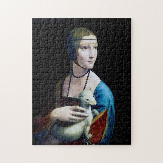 De Dame met een Ermine, Leonardo da Vinci Legpuzzel (Verticaal)