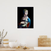 De Dame met een Ermine, Leonardo da Vinci Poster (Keuken)