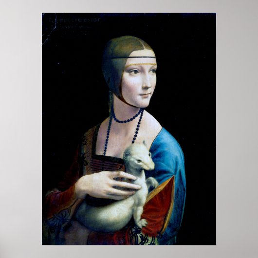De Dame met een Ermine, Leonardo da Vinci Poster (Voorkant)