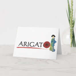 De Dame van Arigato Bedankkaart
