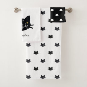 De Dame van de kat Bad Handdoek