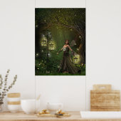 De Dame van de Lantaarns Druk Poster (Keuken)