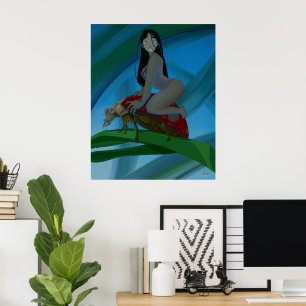 De Dame van de Verloren Bloemblaadjes Poster