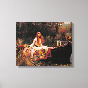 De Dame van Shalott (Middeleeuwse Schoonheid) Canvas Afdruk