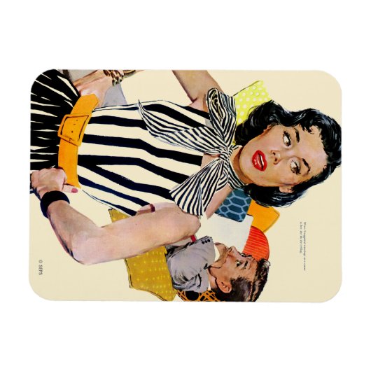 De dame werd beledigd 2 magneet (Horizontaal)