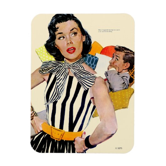 De dame werd beledigd 2 magneet (Verticaal)