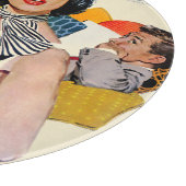 De dame werd beledigd 2 snijplank (Hoek)