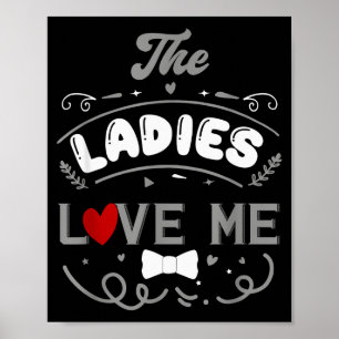 De dames liefhebben Valentijnsdag vrouw echtgenoot Poster