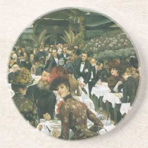 De dames van de kunstenaar door James Tissot, Vint Zandsteen Onderzetter