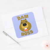 De damesbank vierkante sticker (Envelop)