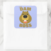 De damesbank vierkante sticker (Tas)