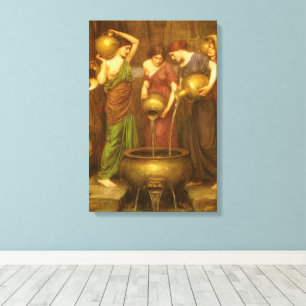 De Danaïden door John William Waterhouse Canvas Afdruk