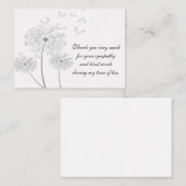 De Dandelion-bloem na begrafenisdank Notitiekaartje (Voorkant / Achterkant)