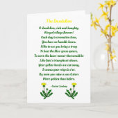 De Dandelion, Cute Poem Kaart (Gele Bloem)