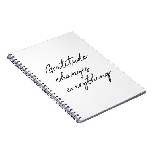 De dankbaarheid verandert alles. notitieboek (Rechterzijde)