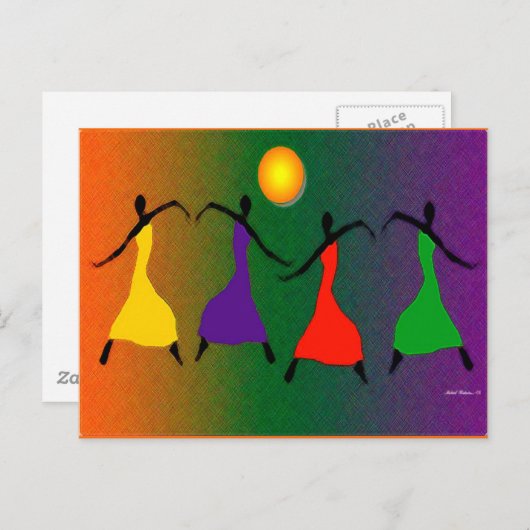 De dans briefkaart (Voorkant / Achterkant)