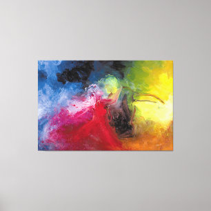 De dans canvas afdruk