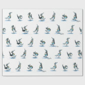 De Dans van de Blauwe Footed Boobie Wrapping Pappe Cadeaupapier (Vlak)