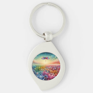 De Dans van Dragonfly Button Sleutelhanger