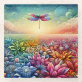 De Dans van Dragonfly Glazen Onderzetter (Voorkant)