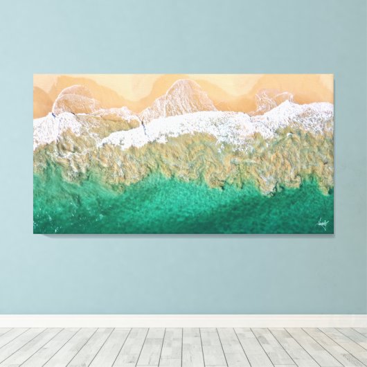 De dans van zand en water canvas afdruk (Insitu (Houten vloer))
