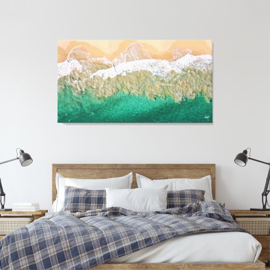 De dans van zand en water canvas afdruk (Insitu (Slaapkamer))